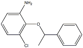 3-chloro-2-(1-phenylethoxy)aniline Structure