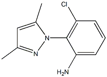 3-chloro-2-(3,5-dimethyl-1H-pyrazol-1-yl)aniline,,结构式