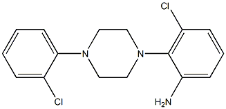 3-chloro-2-[4-(2-chlorophenyl)piperazin-1-yl]aniline,,结构式