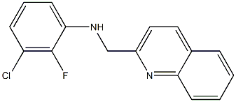 3-chloro-2-fluoro-N-(quinolin-2-ylmethyl)aniline 化学構造式