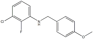 3-chloro-2-fluoro-N-[(4-methoxyphenyl)methyl]aniline Struktur