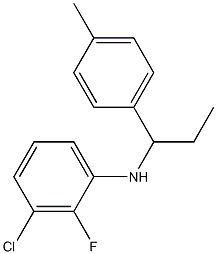 3-chloro-2-fluoro-N-[1-(4-methylphenyl)propyl]aniline,,结构式