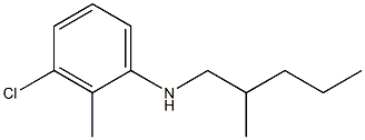 3-chloro-2-methyl-N-(2-methylpentyl)aniline Structure