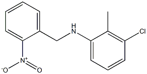 3-chloro-2-methyl-N-[(2-nitrophenyl)methyl]aniline 结构式