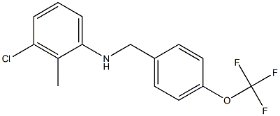 3-chloro-2-methyl-N-{[4-(trifluoromethoxy)phenyl]methyl}aniline Structure