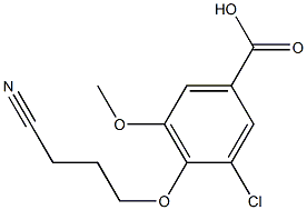 3-chloro-4-(3-cyanopropoxy)-5-methoxybenzoic acid,,结构式