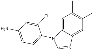 3-chloro-4-(5,6-dimethyl-1H-1,3-benzodiazol-1-yl)aniline,,结构式