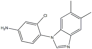 3-chloro-4-(5,6-dimethyl-1H-1,3-benzodiazol-1-yl)aniline Struktur