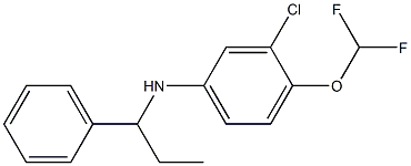 3-chloro-4-(difluoromethoxy)-N-(1-phenylpropyl)aniline Structure