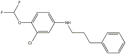 3-chloro-4-(difluoromethoxy)-N-(3-phenylpropyl)aniline,,结构式