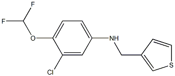3-chloro-4-(difluoromethoxy)-N-(thiophen-3-ylmethyl)aniline