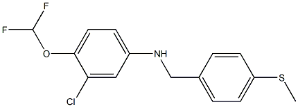 3-chloro-4-(difluoromethoxy)-N-{[4-(methylsulfanyl)phenyl]methyl}aniline Structure