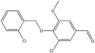 3-chloro-4-[(2-chlorophenyl)methoxy]-5-methoxybenzaldehyde Structure