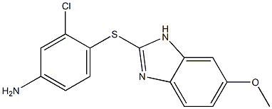 3-chloro-4-[(6-methoxy-1H-1,3-benzodiazol-2-yl)sulfanyl]aniline Structure