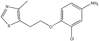 3-chloro-4-[2-(4-methyl-1,3-thiazol-5-yl)ethoxy]aniline 结构式