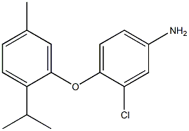 3-chloro-4-[5-methyl-2-(propan-2-yl)phenoxy]aniline,,结构式