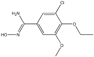 3-chloro-4-ethoxy-N'-hydroxy-5-methoxybenzenecarboximidamide Struktur