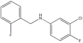 3-chloro-4-fluoro-N-[(2-fluorophenyl)methyl]aniline,,结构式