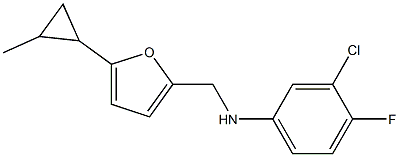 3-chloro-4-fluoro-N-{[5-(2-methylcyclopropyl)furan-2-yl]methyl}aniline