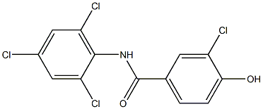 3-chloro-4-hydroxy-N-(2,4,6-trichlorophenyl)benzamide,,结构式