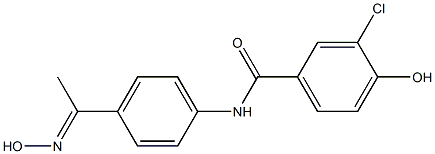 3-chloro-4-hydroxy-N-{4-[1-(hydroxyimino)ethyl]phenyl}benzamide,,结构式