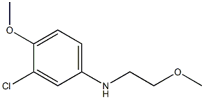 3-chloro-4-methoxy-N-(2-methoxyethyl)aniline 化学構造式