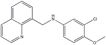 3-chloro-4-methoxy-N-(quinolin-8-ylmethyl)aniline,,结构式