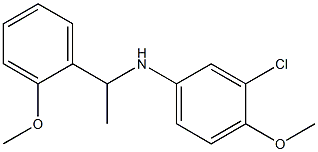 3-chloro-4-methoxy-N-[1-(2-methoxyphenyl)ethyl]aniline Structure