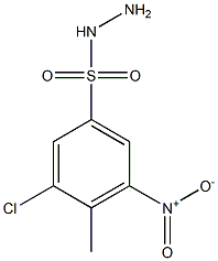 3-chloro-4-methyl-5-nitrobenzene-1-sulfonohydrazide 结构式