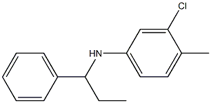 3-chloro-4-methyl-N-(1-phenylpropyl)aniline Structure