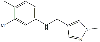 3-chloro-4-methyl-N-[(1-methyl-1H-pyrazol-4-yl)methyl]aniline Struktur