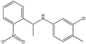 3-chloro-4-methyl-N-[1-(2-nitrophenyl)ethyl]aniline,,结构式