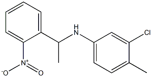 3-chloro-4-methyl-N-[1-(2-nitrophenyl)ethyl]aniline Struktur