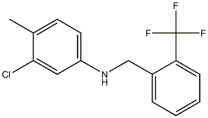 3-chloro-4-methyl-N-{[2-(trifluoromethyl)phenyl]methyl}aniline 结构式
