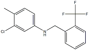 3-chloro-4-methyl-N-{[2-(trifluoromethyl)phenyl]methyl}aniline Structure