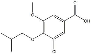 3-chloro-5-methoxy-4-(2-methylpropoxy)benzoic acid,,结构式