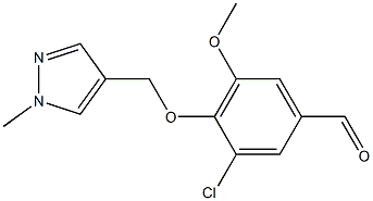 3-chloro-5-methoxy-4-[(1-methyl-1H-pyrazol-4-yl)methoxy]benzaldehyde|