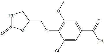 3-chloro-5-methoxy-4-[(2-oxo-1,3-oxazolidin-5-yl)methoxy]benzoic acid