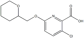 3-chloro-6-(oxan-2-ylmethoxy)pyridine-2-carboxylic acid,,结构式