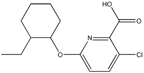 3-chloro-6-[(2-ethylcyclohexyl)oxy]pyridine-2-carboxylic acid,,结构式