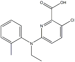 3-chloro-6-[ethyl(2-methylphenyl)amino]pyridine-2-carboxylic acid,,结构式