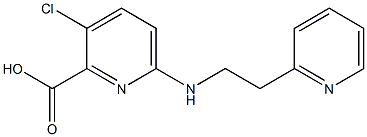 3-chloro-6-{[2-(pyridin-2-yl)ethyl]amino}pyridine-2-carboxylic acid 化学構造式