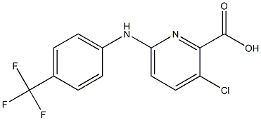 3-chloro-6-{[4-(trifluoromethyl)phenyl]amino}pyridine-2-carboxylic acid Structure