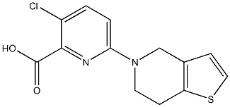 3-chloro-6-{4H,5H,6H,7H-thieno[3,2-c]pyridin-5-yl}pyridine-2-carboxylic acid,,结构式