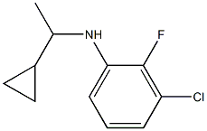 3-chloro-N-(1-cyclopropylethyl)-2-fluoroaniline Structure