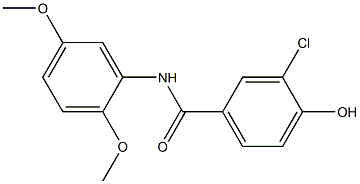 3-chloro-N-(2,5-dimethoxyphenyl)-4-hydroxybenzamide 化学構造式