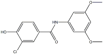 3-chloro-N-(3,5-dimethoxyphenyl)-4-hydroxybenzamide 化学構造式