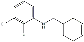 3-chloro-N-(cyclohex-3-en-1-ylmethyl)-2-fluoroaniline 化学構造式