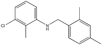 3-chloro-N-[(2,4-dimethylphenyl)methyl]-2-methylaniline 化学構造式