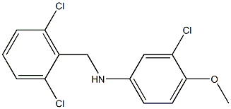 3-chloro-N-[(2,6-dichlorophenyl)methyl]-4-methoxyaniline,,结构式